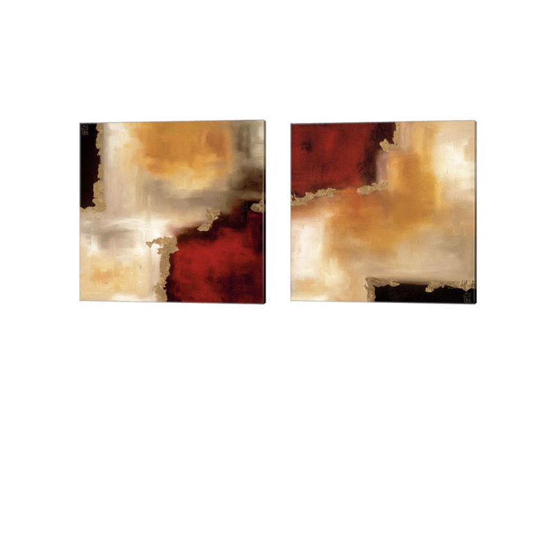 «Crimson Accent» par Laurie Maitland, art sur toile (ensemble de 2)