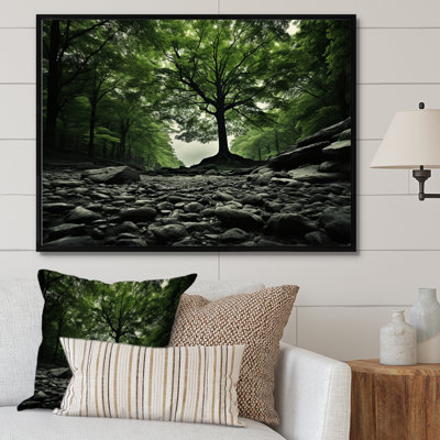 Green Forest Mystical Shadows - Landscapes Canvas Prints
