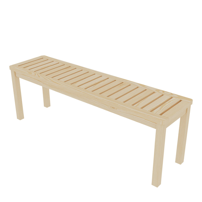 Modern Solid Wood Bedroom Bench, 52" - Comfortable & Practical Space Efficient