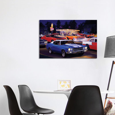 Fast Fred's by Bruce Kaiser - Wrapped Canvas Print