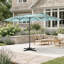 Grand parasol rectangulaire double face 14,8 pi avec manivelle (vert clair) (sans base)-209097924
