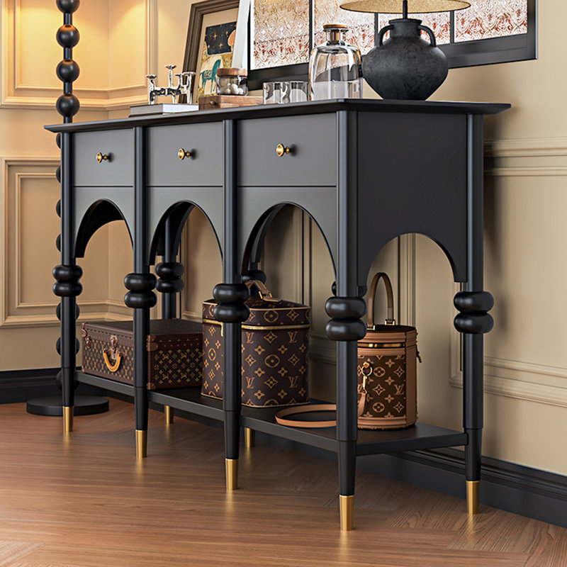 Bramlett 59'' Console Table, 31.5" H x 59" W x 13.8" D, Black