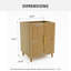 Base de meuble-lavabo moderne 28 po à double porte en bois massif, assemblage requis-126719376-126719374