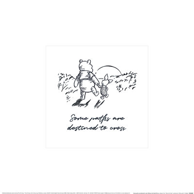 Winnie the Pooh (Some Paths Are Destined to Cross) Paper Print