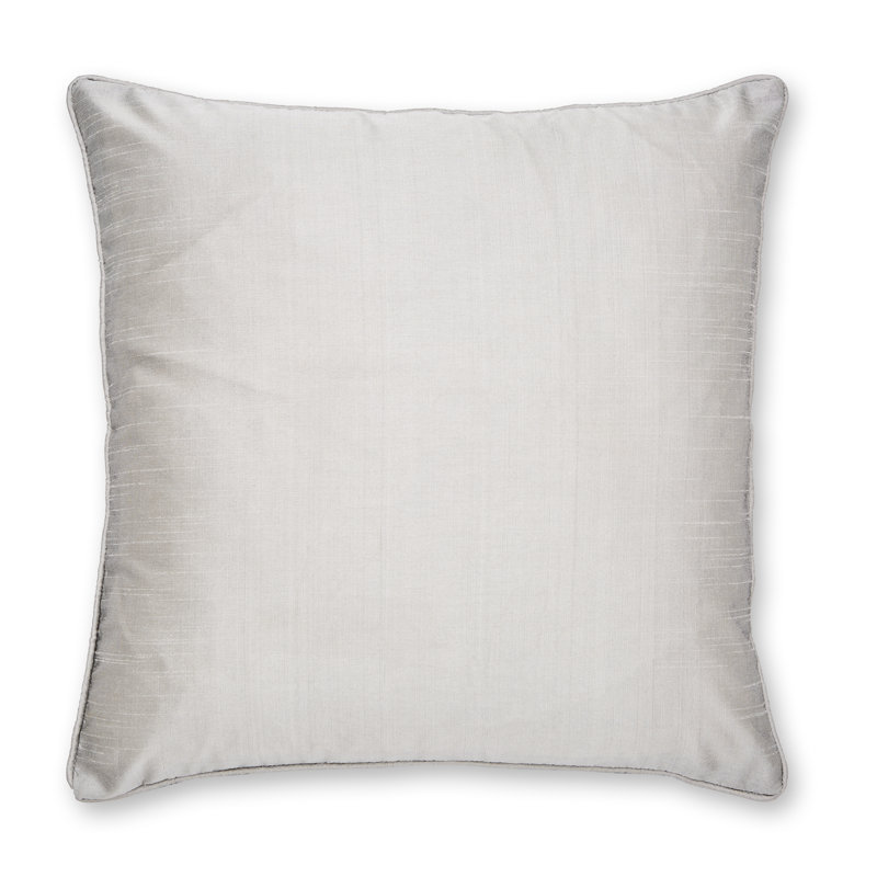 Faux Silk Cushion Cover, Silver Grey, Polyester