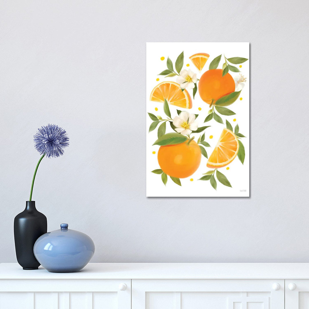 Citrus Orange Botanical by House Fenway - Wrapped Canvas Print