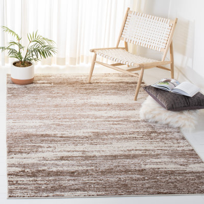 Tapis brun / ivoire