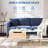 George Oliver 39" Modern Coffee Table with Storage Drawer and Rubber Wood Legs-1871894025