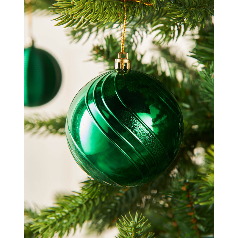 9.29cm Solid Colour Plastic / Acrylic Bauble, Green