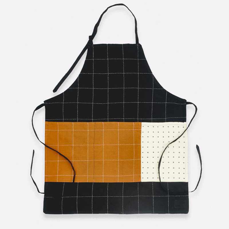 Cotton Bib Apron, Charcoal