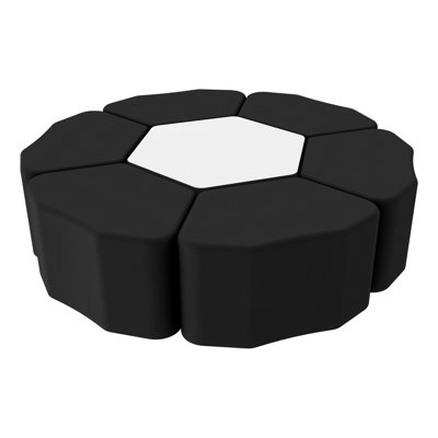 Ensemble de repose-pieds hexagonal à siège à hauteur de pétale Pro Series, 7 pièces Pro Series