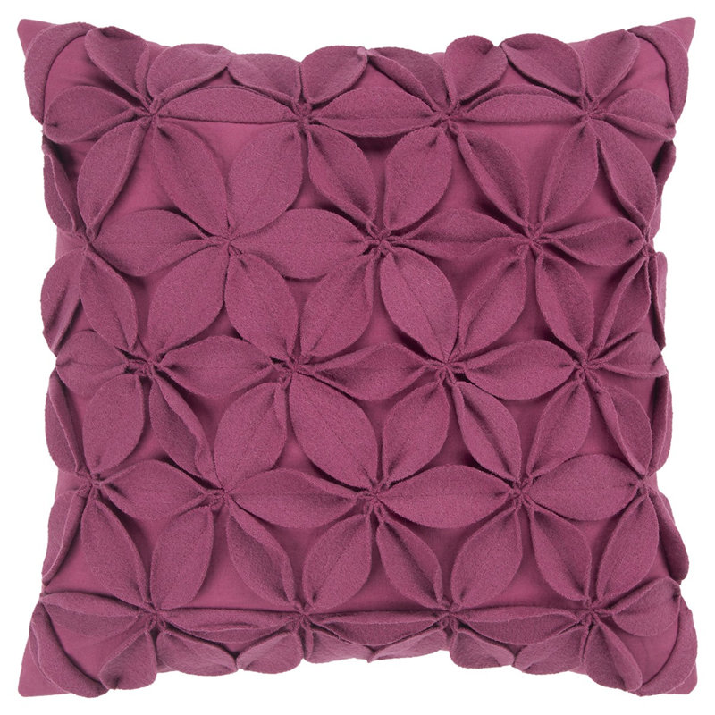 Coussin 18 "en coton orange, Magenta
