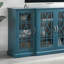 Meuble télé, buffet, armoire de rangement, bleu sarcelle