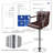 Pete Swivel Upholstered Adjustable Height Counter Stool with Metal Frame-694174960
