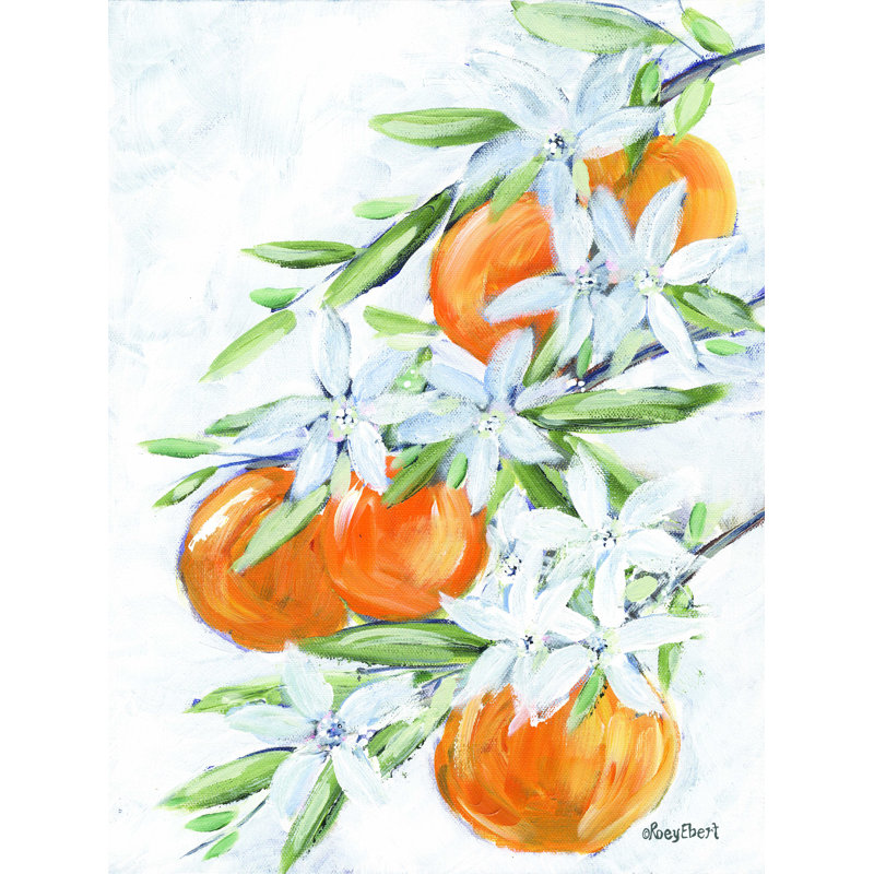 «Orange Blossoms» par Roey Ebert - reproduction d'art sur toile tendue, L 36 po x H 48 po
