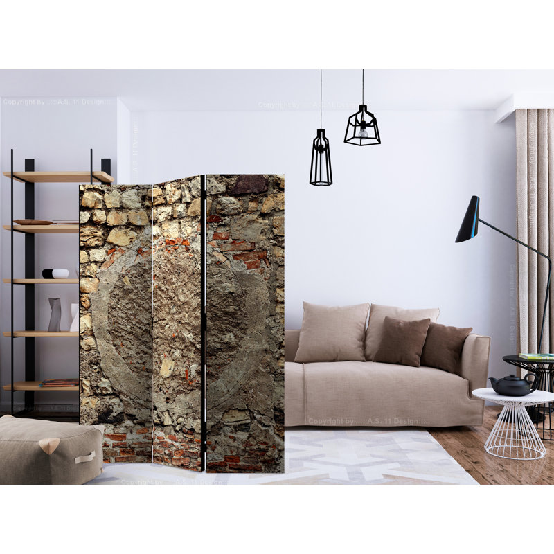 Gurpriya 135cm W x 172cm H 3 - Panel Solid Wood Folding Room Divider