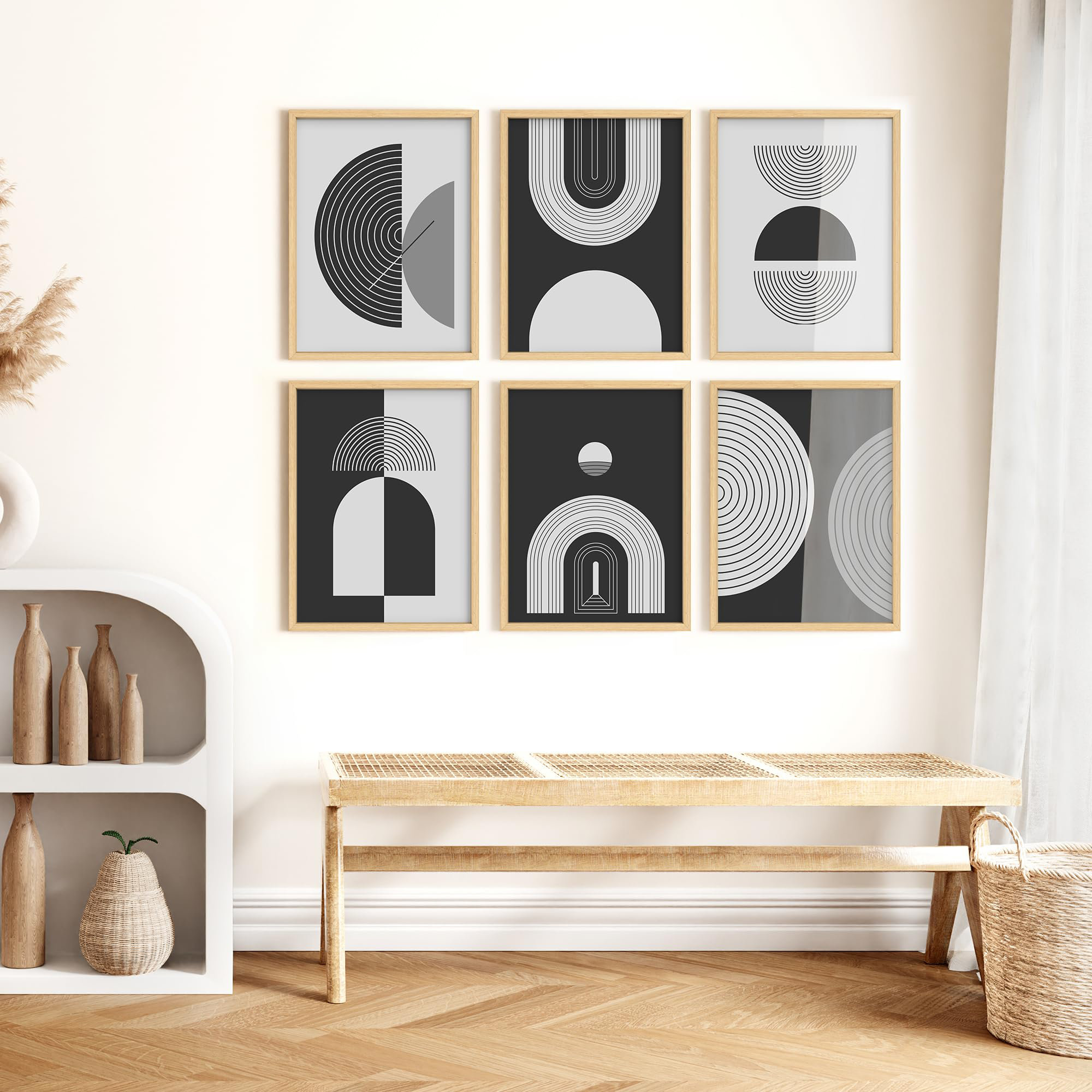 SIGNLEADER Framed Wall Art Collage Print Gallery Set, Mediterranean ...