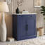 Armoire de rangement autoportante chic avec tiroir, tablettes réglables et plateau en faux marbre-757876224
