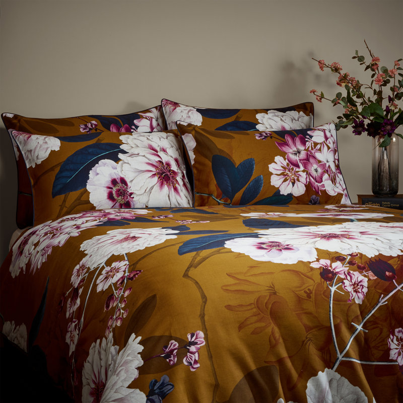 Kyoto Floral Duvet Cover Set with Pillowcases, Single - 1 Standard Pillowcase