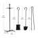 Stand Alone 5 Piece Steel Fireplace Tool Set