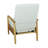Modern Push-back Recliner Chair, Solid Wood, Upholstered Armchair-1412825931