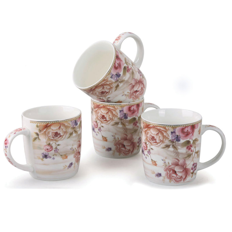 Tasse à café à motif floral