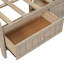 Lit de jour au lait blanc antique avec rangement pour tablettes et tiroirs, cadre en bois robuste pour 3 options de rangement, look, fiabilité-1229262855