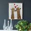 Girafe Love, toile encadrée de qualité supérieure - prête à être accrochée-451560386-451560387