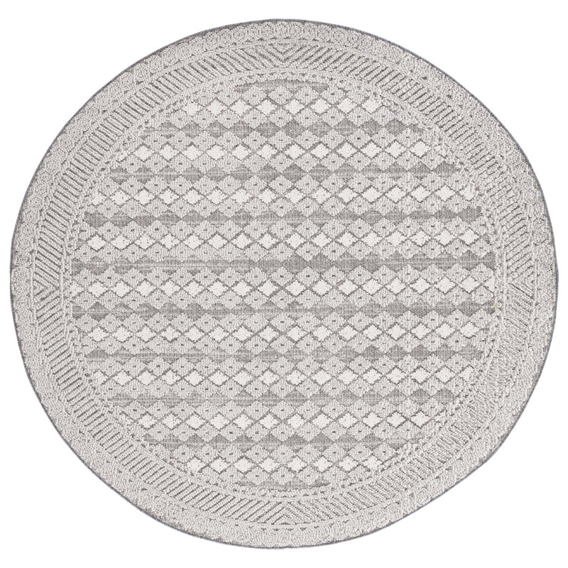 Abbigael 800 Performance Southwestern Indoor/Outdoor Area Rug, Round 6'7"