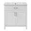 Meuble-lavabo de 30 pouces avec lavabo en céramique et grand rangement pour les petites salles de bain, durable et élégant-1150495700