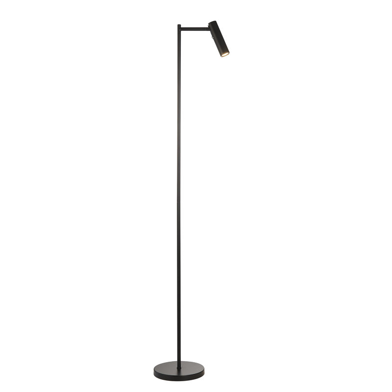 Rossleigh 125cm LED Task Floor Lamp, Matt Black