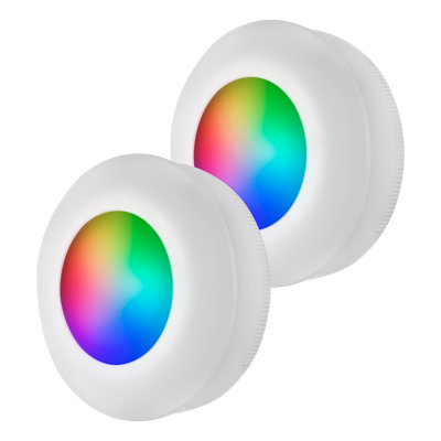 Energizer Battery Operated Colour-Changing LED Puck Lights