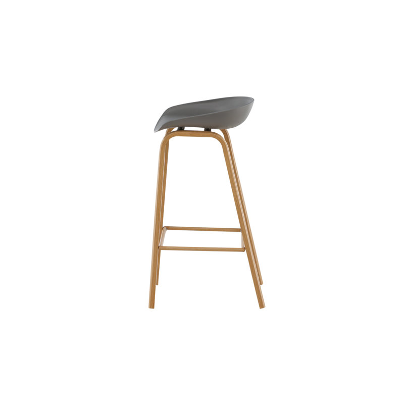 Bromsey Upholstered Counter Stool with Metal Frame