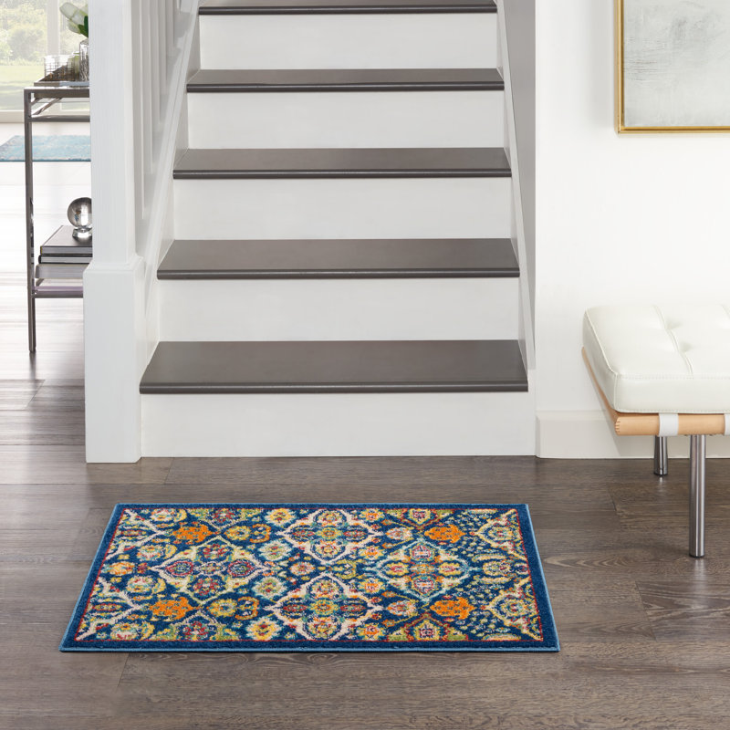 Tapis oriental bleu marine Lakenya, Rectangle 2 pi x 3 pi