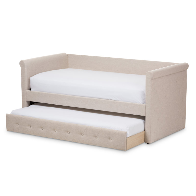 Billie Upholstered Daybed, Light Beige
