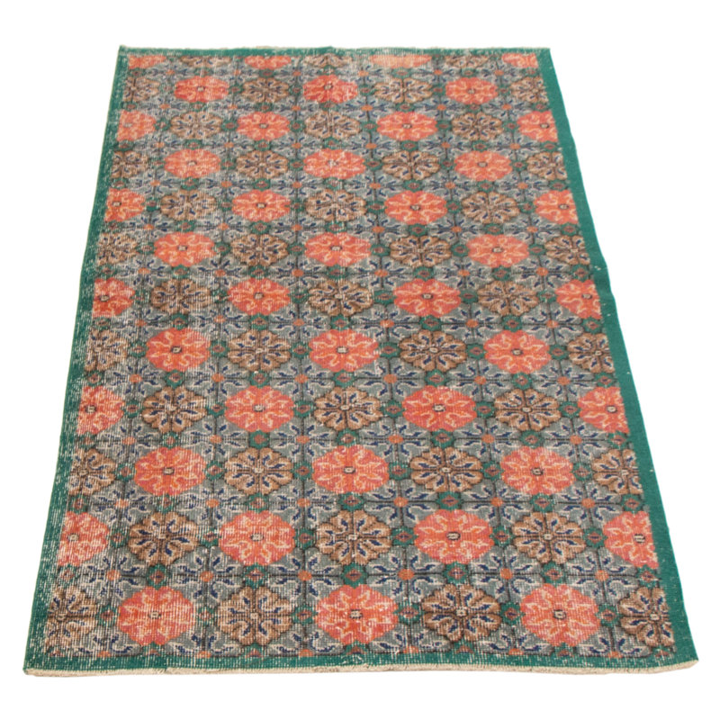 Tapis unique en laine noué à la main nouvel âge 3 pi 5 po x 6 pi 7 po Leoine