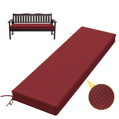 3" Thick Anti-Slip Bench Cushion For Indoor And Outdoor Use