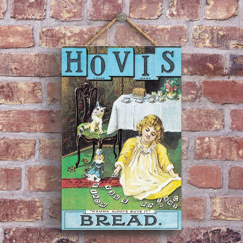 Hovis Bread Vintage Retro Poster Design Wooden Plaque