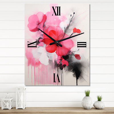 Horloge murale Guistino - Fuschia