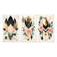 «Boho Chic Floral Geometric Retro Illustration III», 3 pièces sur toile-344925339-344925340