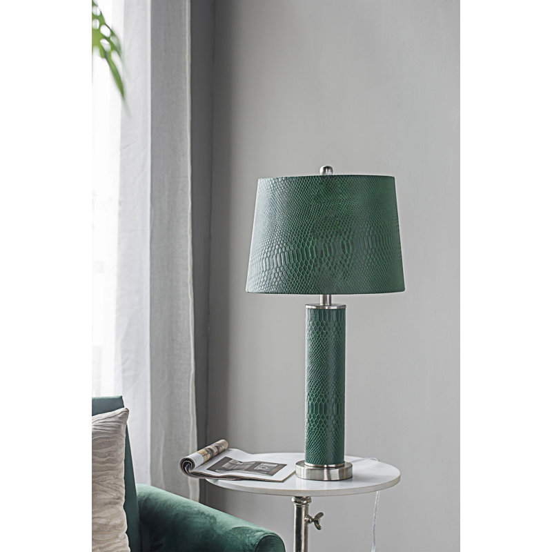 Lampe de table en cuir