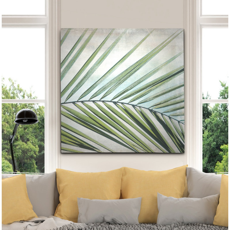 Palm View II - reproduction d'art sur toile, H 24 po x l 24 po x P 1,5 po, Toile tendue