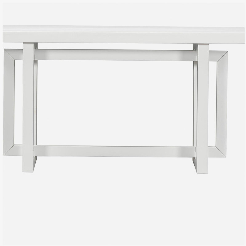 Contemporary Console Table with Top, Extra Long Entryway Table for Entryway, Hallway, Living Room, Foyer, Corridor, White