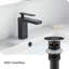 Drain escamotable de lavabo de salle de bain avec trop-plein-65477932