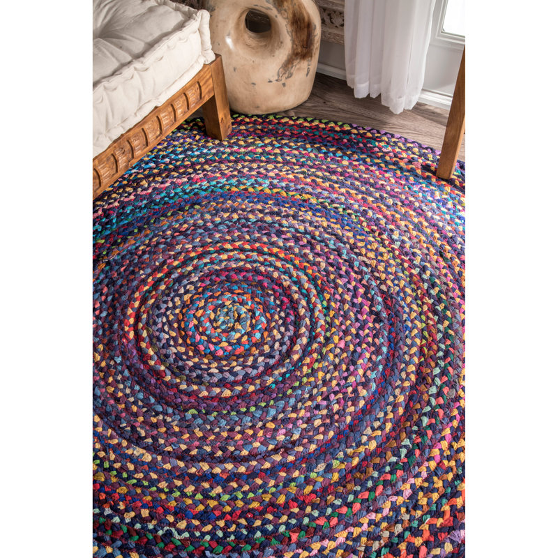 Landyn Cotton Hand Woven Area Rug, Round 183cm