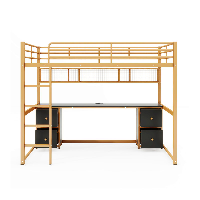 Antwon Bed, Gold/Black