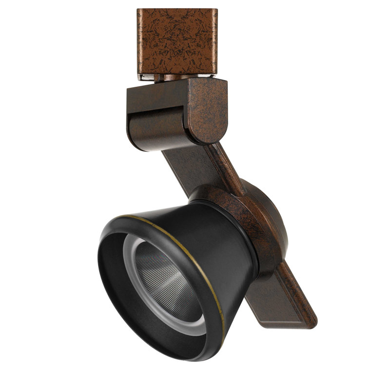 Tête de luminaire de rail del, Bronze foncé, Rouille