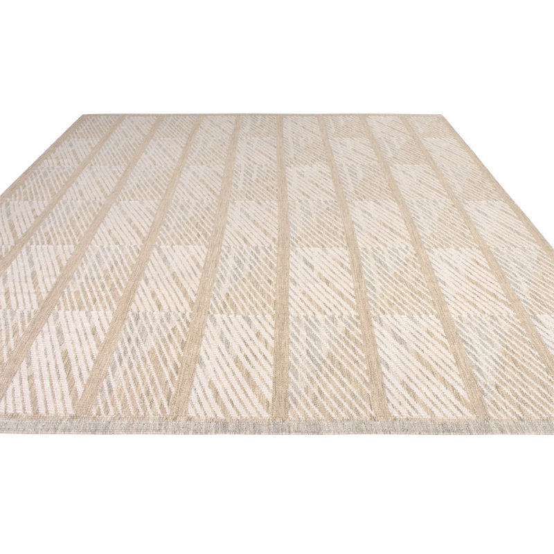 Scandinavian Hand Knotted Wool Geometric Area Rug, Rectangle 12' x 15'