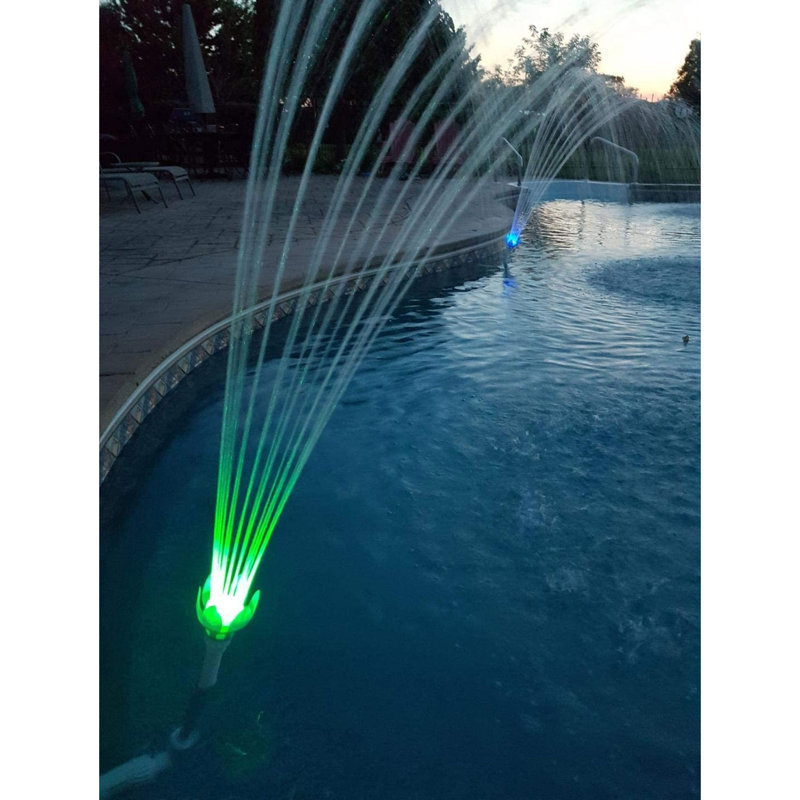 Outdoor Pool Fountain with Lights