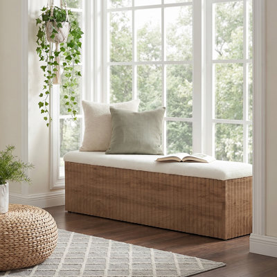 63" Upholstered Bedroom Bench with Storage